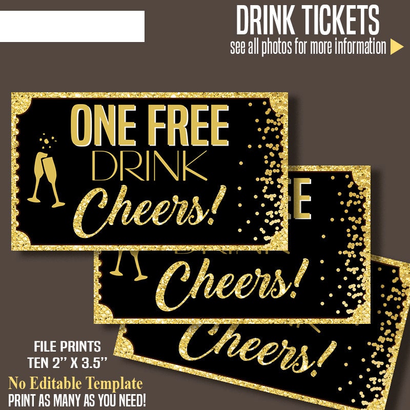 Printable Free Drink Tickets Drink tickets 2 x