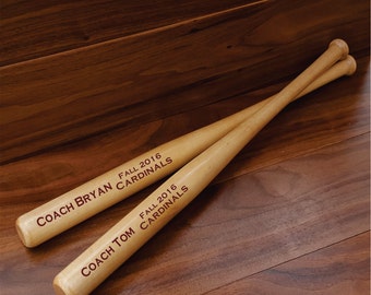 Personalized Engraved Coach Baseball Bat for End of Season Gift, Memory, Thank You Gift, Coach Appreciation