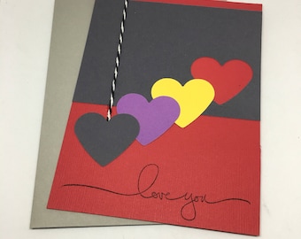 Love Card - Greeting Card - Love You Card - Handmade Card - Sale - Last Chance