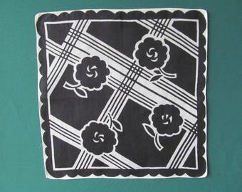 HANKY BOLD GRAPHICS Black and White 1960s
