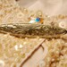 Vintage bar pin brooch gold tone floral metal victorian look delicate feminine neckline collar scarf accent 2 3/8 inch