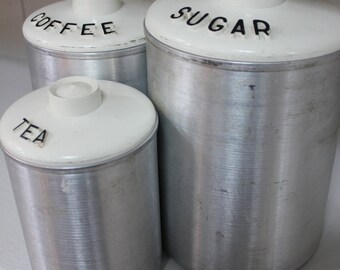 Vintage Aluminum Canister Set