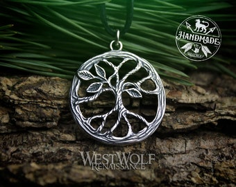 Tree of Life Pendant - Yggdrasil the World Tree - 925 Sterling Silver --- Viking/Celtic/Norse/Mythology/Nature/Pagan/Magic/Necklace/Jewelry