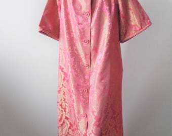 Vintage 1950s-60s Paisley Brocade Loungewear Robe Best & Co. Sz M