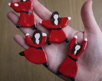 Dancing Kate Bush Clay Pins