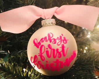 Baby's First Christmas Ornament (you choose colors!!!)