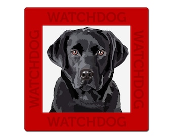 Labrador retriever dog sign, plate
