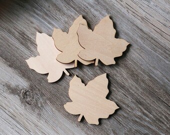 Unfinished wooden Maple leaf shape,plain leaf shape for autumn decorations ,DIY Crafting Wood laser cut tags