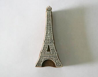 Eiffel Tower Paris Stamp - Indian Hand Carved Wood Block