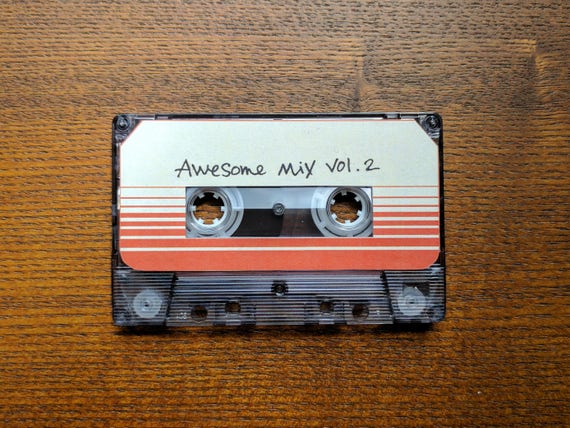 Awesome Mix Vol. 2 cassette prop replica