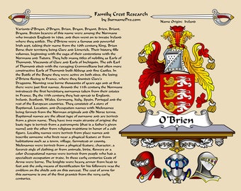 Coat of arms - family crest - name history - featuring international researchers in the US and Australia. Family name meaning & family seal