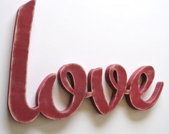 Love Sign - Wood Love - Wooden Love