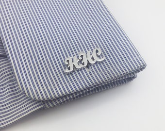Initial Cufflink - Personalized Cufflinks - Groom Wedding Cufflinks -Letters Cufflinks - Initials Cufflinks - Father's day gift