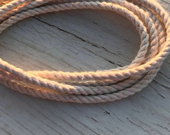 4MM Natural White Cotton Twisted Cord Rope Craft Jewelry Beading Macrame Artisan String