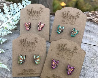 Stud Earrings - Butterfly