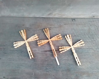 Clothespin Cross Flower Arrangement Stake, Clothes Pin Cross, Inv.#841