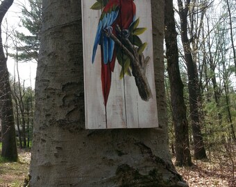 Pallet Wood Sign - Parrot