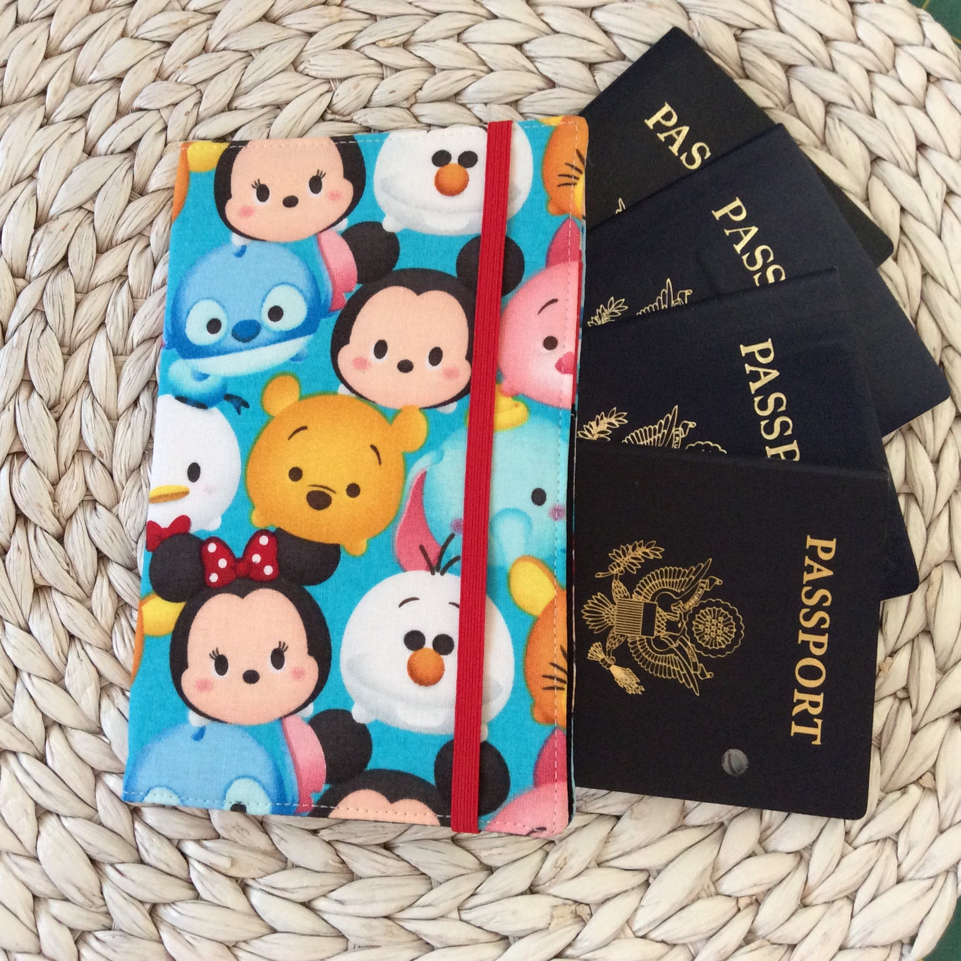 Family Passport Holder Mickey Passport Cover Holds 4 or 6