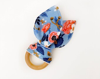 wooden teething ring, baby teething toy, teether, wooden teether, baby teether, teething ring, wood teether, bunny teether, organic teether