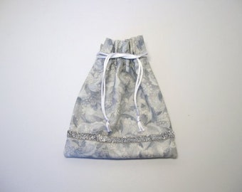 Jewelry pouch, drawstring pouch, fabric accessory pouch, multiple use pouch