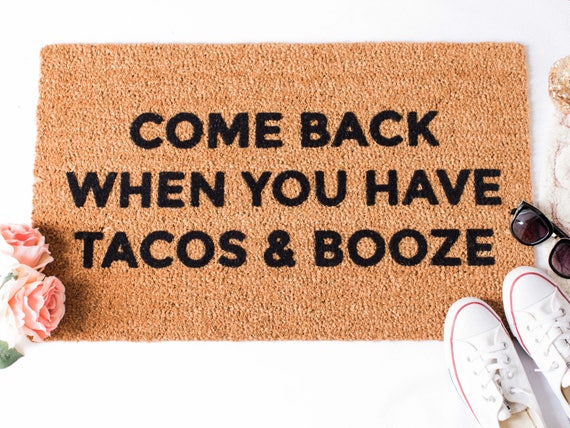 Tacos and Booze Doormat 