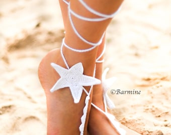 Starfish Barefoot sandals, Beach wedding barefoot sandals, Starsfish foot jewelry, Beach wedding starfish accessory, Barefoot sandles, Shoes