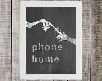 ET The Extra-Terrestrial Pop Culture Print - 'phone home'