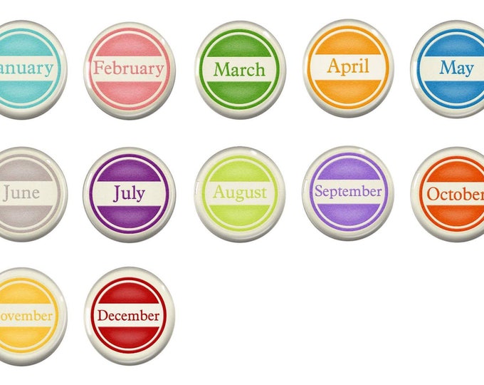 Perpetual Calendar Magnet Set - Months of the year - Classroom Calendar - Homeschool - Teacher Gift - Chalkboard Magnets - Calendar Magnets