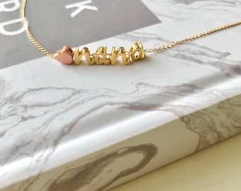 Mama Necklace, Nana Necklace, Initial Necklace, Gold Necklace, Mother's day gift, Everyday necklace, Nana's gift