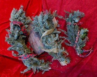 Fresh Christmas Greenery,Fresh cut noble pine greenery. Large box Includes easy instructions w/pictures for making 6 foot Holiday garland!