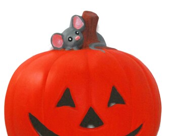 Pumpkin with mouse Halloween decor,MPHD20