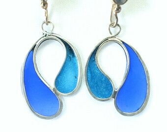 Modernist Enamel Earrings