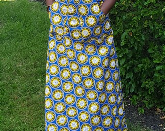 African embellished A~line skirt