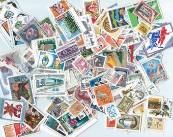 500 Postage Stamps - Scrapbooking, collage, altered art