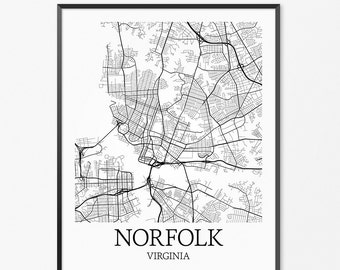 Items similar to Vintage Map - Norfolk, Virginia 1892 on Etsy