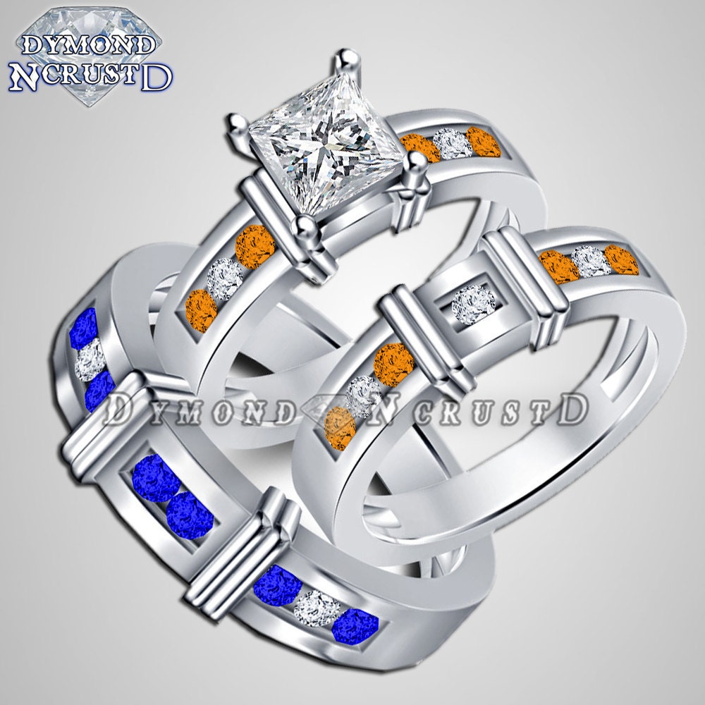His & Hers R2D2 BB-8 Droid Inspired Silver or White Gold ***ONLY PAYMENTS DONE VIA PAYPAL WILL BE CRAFTED IMMEDIATELY. DUE TO ETSYS NEW PAYMENT POLICY
