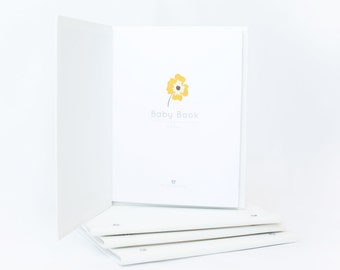 Modern Baby Book-PETAL, Baby Book, Baby Memory Book, Baby Shower Gift, Baby Gift, Baby Album, Keepsake Baby Book,Baby Journal,Memory Book