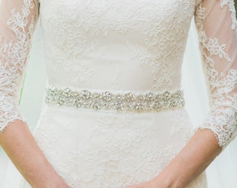 Bridal sash - rhinestone bridal sash - bridal belt - crystal bridal sash - wedding dress belt - bridal dress belt - bridal sashes and belts