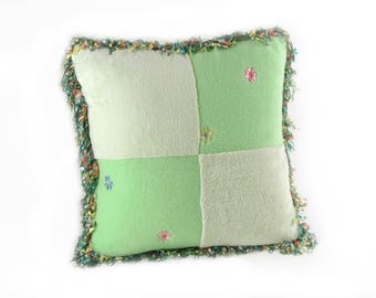 Lime Green Unbelievably Soft Fleece Square Pillow