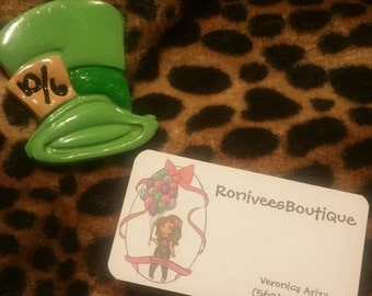 Alice In Wonderland Mad Hatter Brooch Or Magnet