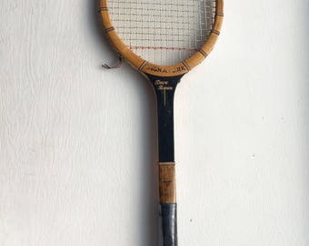 Vintage wooden tennis racquet - Dave Brown Signature wooden racquet
