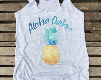 Aloha Oahu Triblend Vintage Tank