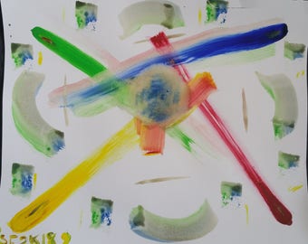 Four Colors--Original Acrylic Painting