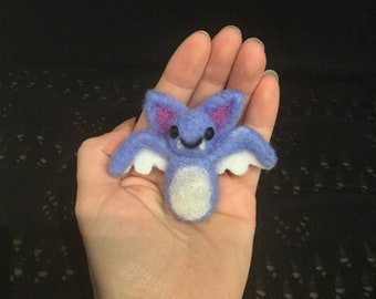 Needle Felt Bat - Kawaii Bat - Felt Animals - Felt Bat - Vampire Bat - Cute - Anime Bat - Bat Plush - Miniature