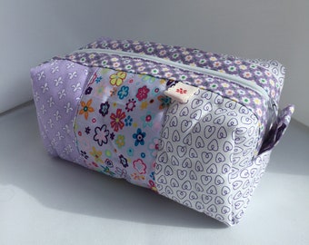 Pretty Lilac Quilted Patchwork Purse (Small)
