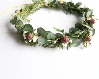 Flower Crown - Fresh Flower & Greenery - Real Flowers + Greenery!