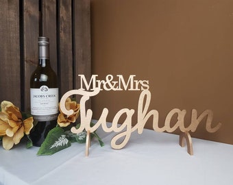 Personalized Wedding Mr&Mrs Last Name Sign | Mr and Mrs Signs | Custom Name Sign | Last Name Sign