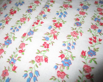 Vintage Floral Feedsack Fabric