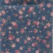 Floral Blue with Pink Flowers, Fabric, Fat Quarter, Cotton Quilting Fabric, Small Project Supply, Doll Dress Fabric