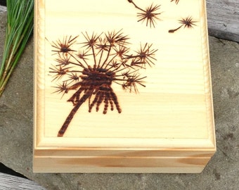 Dandelion Wish Wooden Box